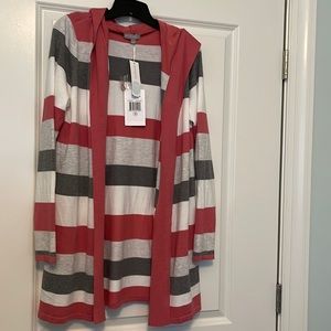 EVOLUTION BY CYRUS
Khalil Multi-Colored Hooded Cardigan
M | Salmon